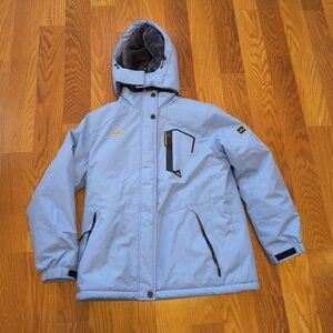 Women's Mountain Waterproof Ski Snow Jacket Winter Warm Fleece Outdoor Coat XL